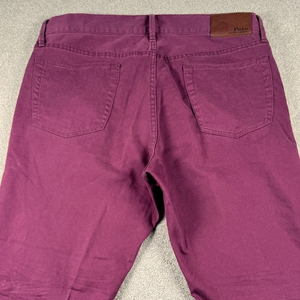 Polo Ralph Lauren Pants Mens 34x30 Burgundy Excellent Straight Leg Cotton